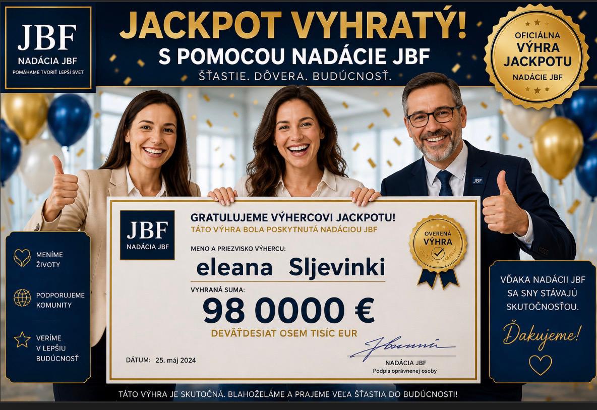 Gagnante du jackpot — Nadácia JBF